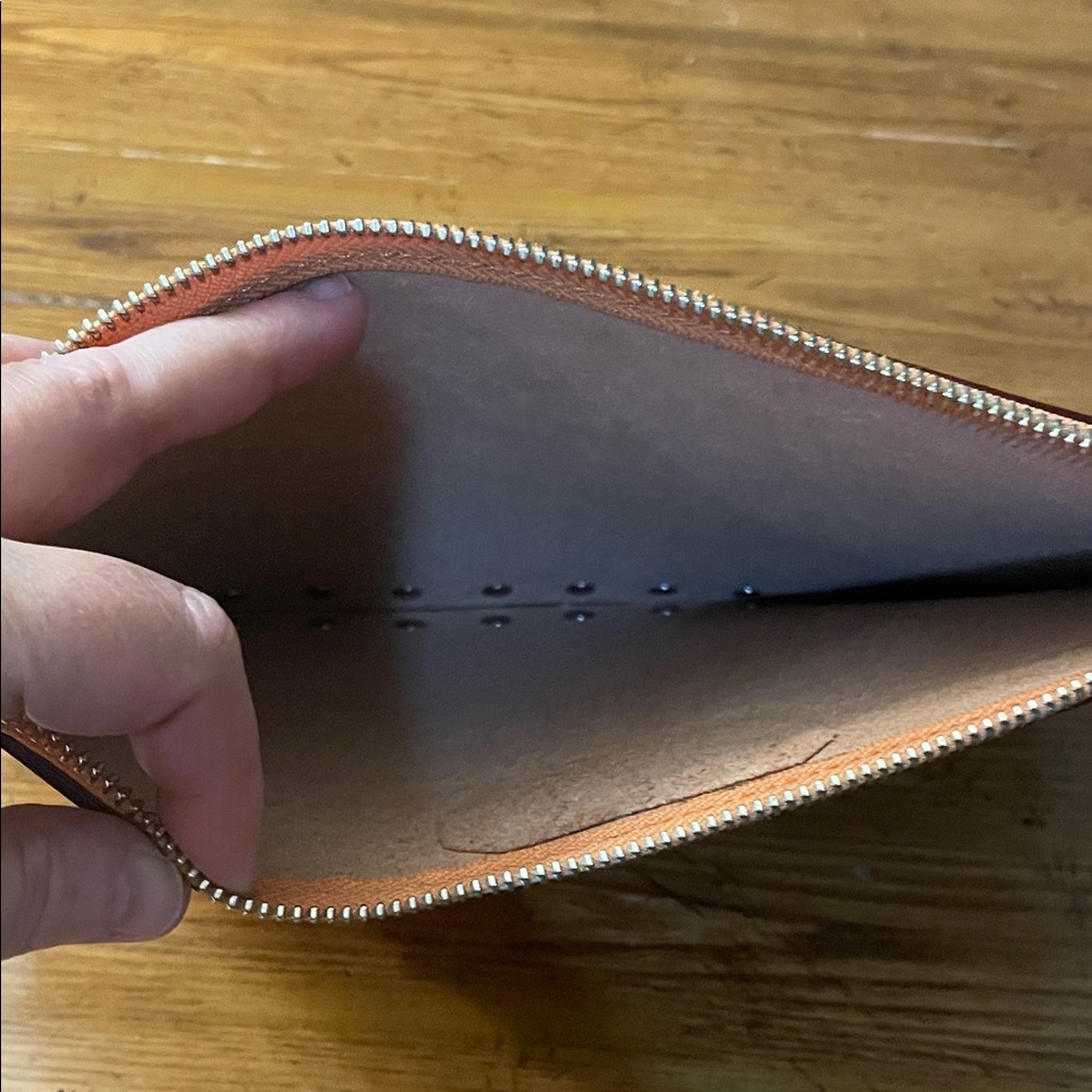 Rebecca Minkoff Coral Orange Studded Wristlet Clutch - Picture 6 of 6